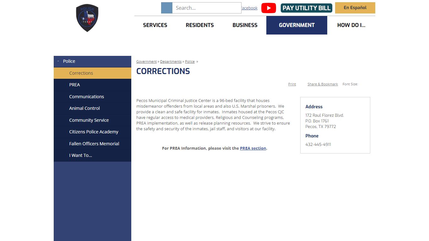 Corrections | Pecos, TX
